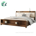 Bedroom Furniture Liftable Board With Storage Wooden Bed